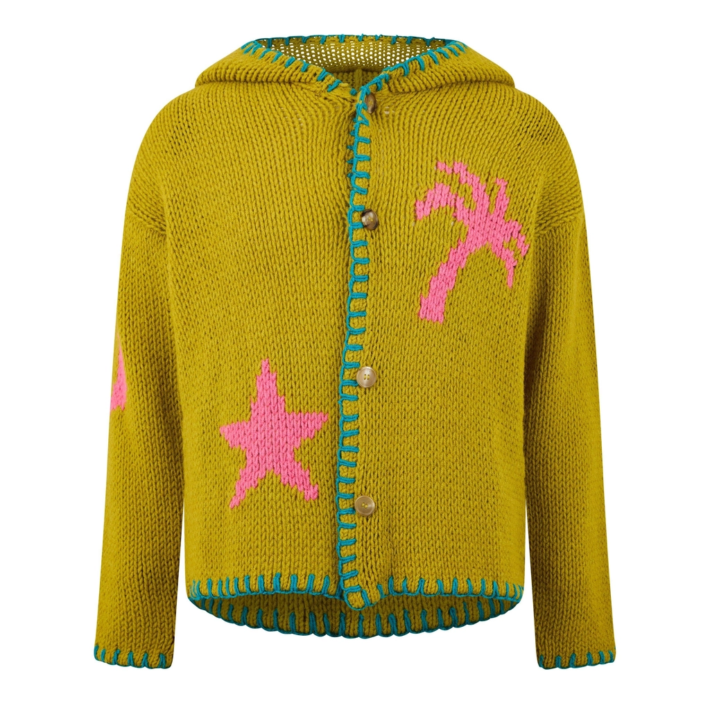 Palm Angels Nightsky Cardi - Yellow/Coral
